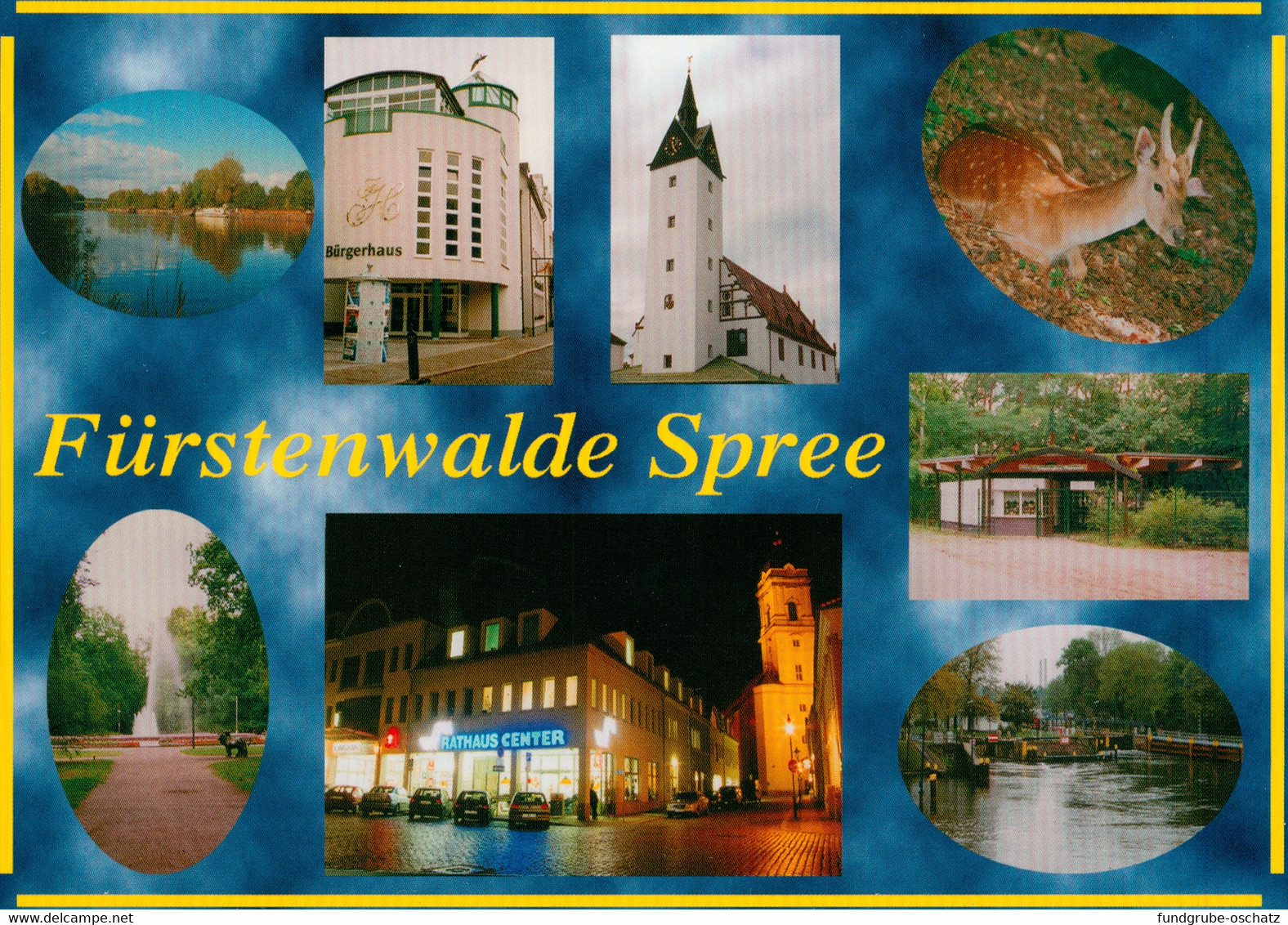 AK Fürstenwalde Spree Mit Bürgerhaus Rathaus Center - Fuerstenwalde