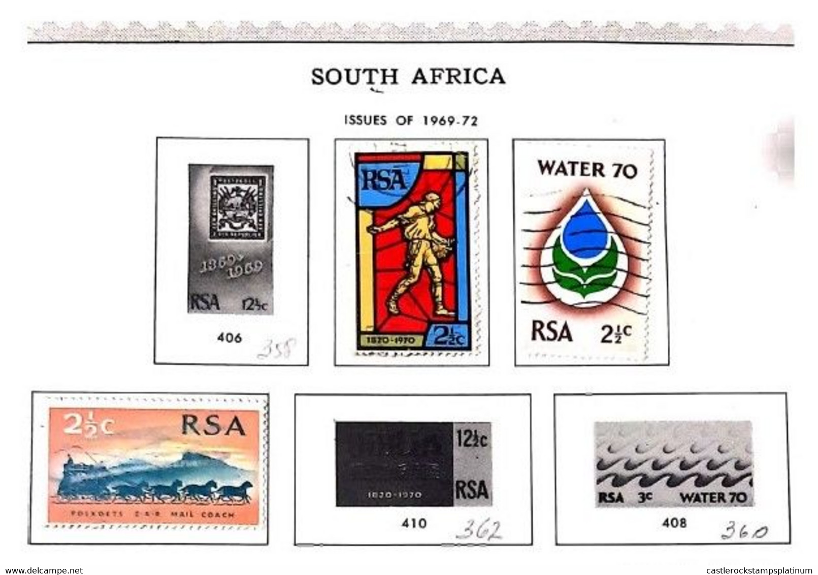 A) 1969-72, SOUTH AFRICA, CENTENARY OF THE FIRST TRANSVAAL STAMPS: FIRST SEAL, NATIONAL SOCIETY OF THE BIBLE - THE SOWER - Neufs