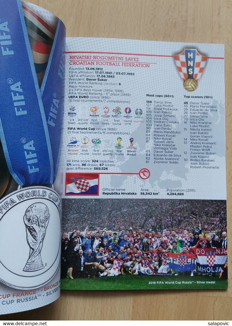 FOOTBALL MATCH PROGRAM  ZAGREB 11.10. 2020 UEFA NATIONS LEAGUE  CROATIA Vs SWEDEN, CROATIA Vs FRANCE - Books