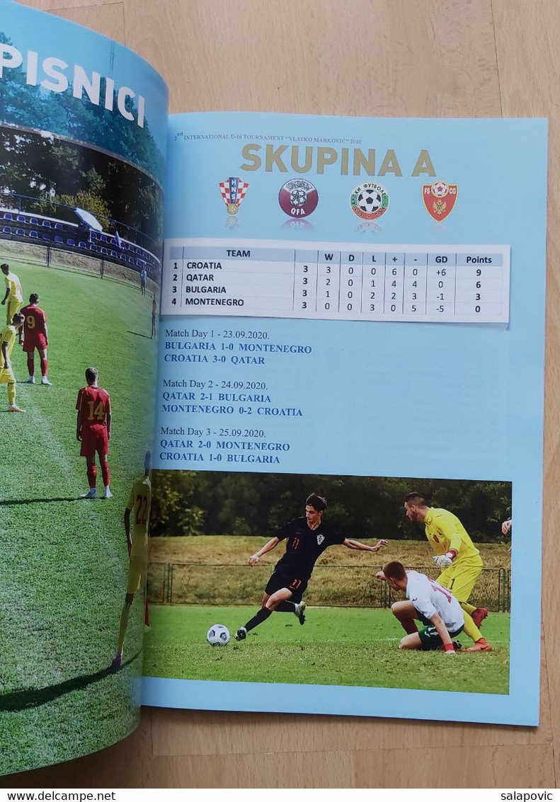 FOOTBALL MATCH PROGRAM  Osijek 23. - 27.9.2020 Technical Report, Croatia Football Nacional Team Under 16 - Libros