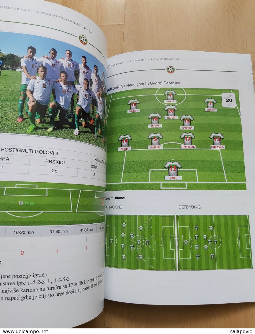 FOOTBALL MATCH PROGRAM  Osijek 23. - 27.9.2020 Technical report, Croatia football nacional team Under 16