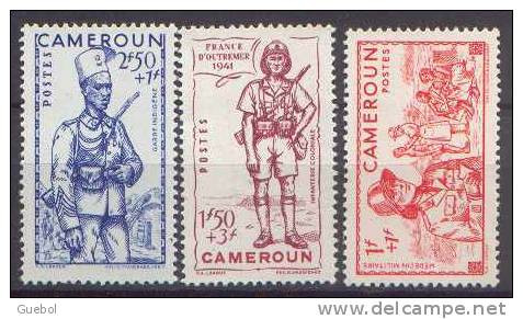 Détail De La Série Défense De L'Empire * Cameroun N° 197 à 199 - 1941 Défense De L'Empire