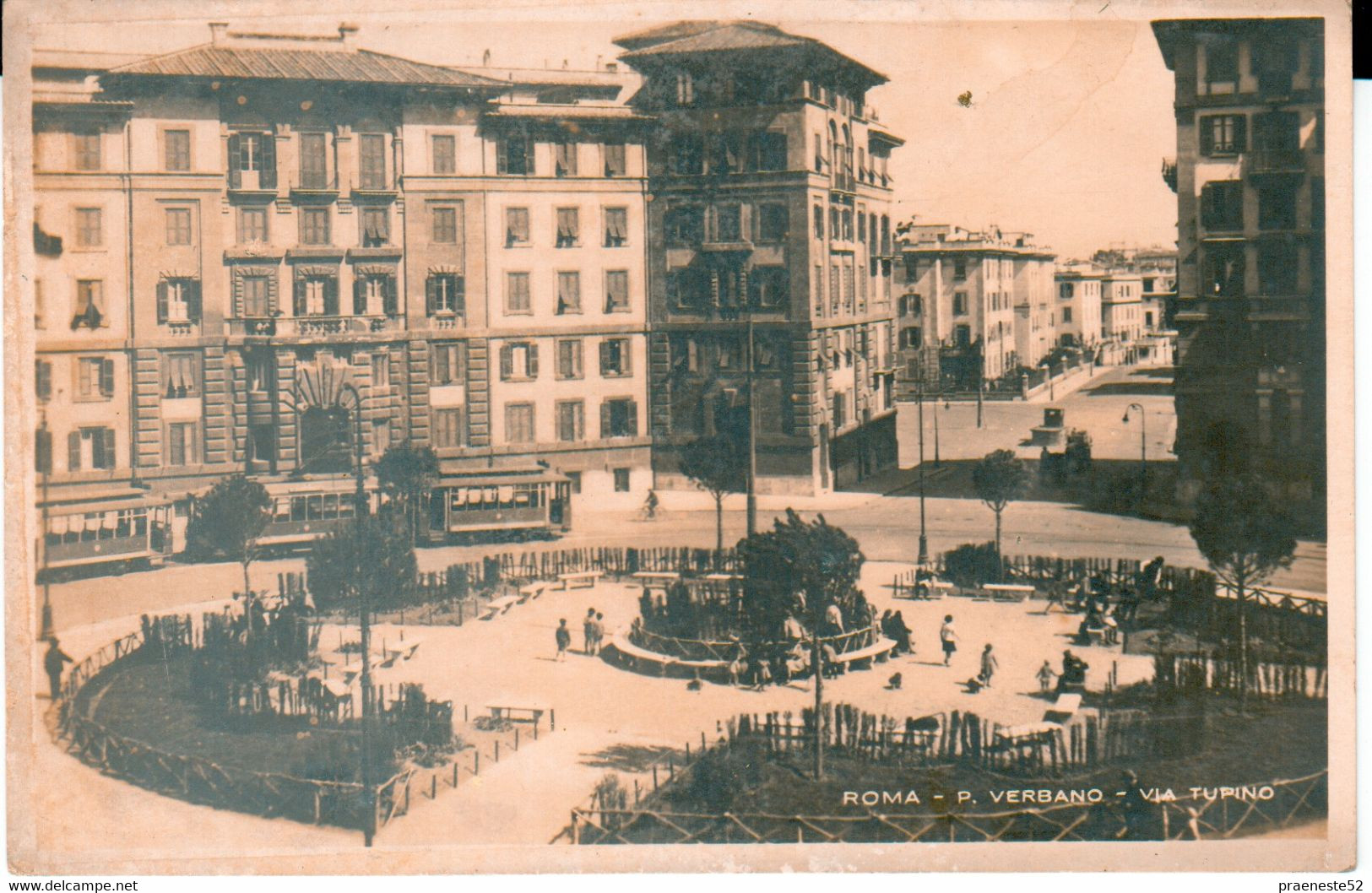 Roma-p.verbano-via Tupino-tram-foto Cartolina - Transports