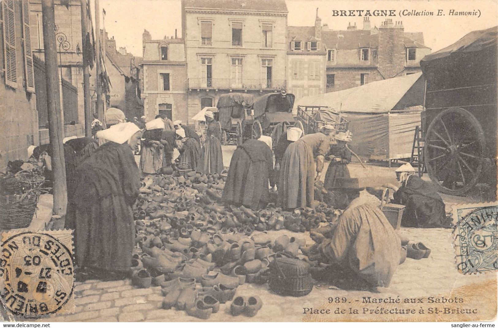 CPA 22 MARCHE AUX SABOTS PLACE DE LA PREFECTURE A SAINT BRIEUC - Saint-Brieuc