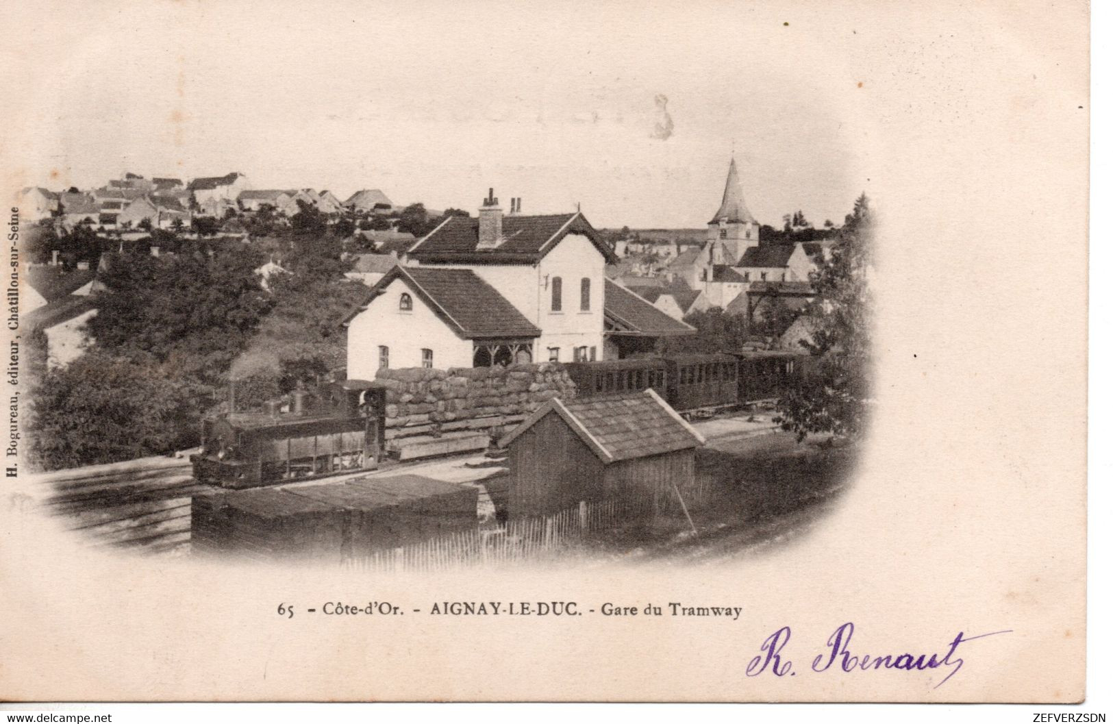 21 AIGNAY LE DUC COTE D OR GARE TRAMWAY TRAMWAYS MONTBARD - Aignay Le Duc