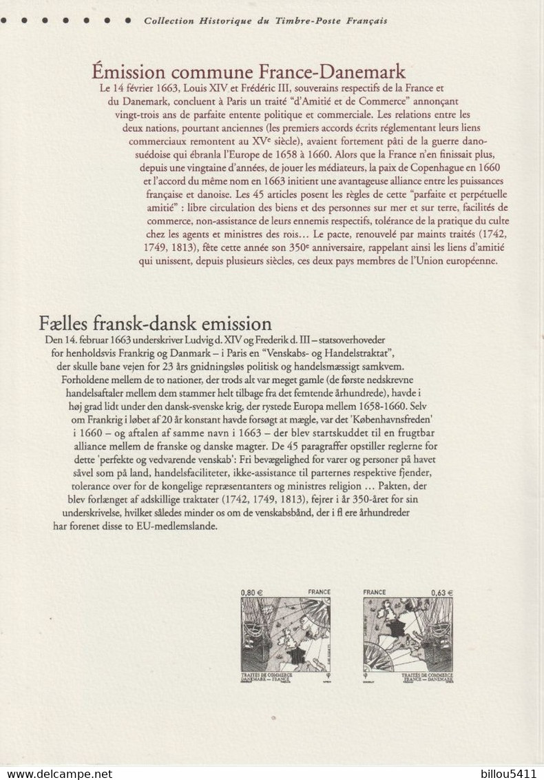 Emission Commune FRANCE - DANEMARK ( Voilier ; Bateau à Voile ) - Covers & Documents