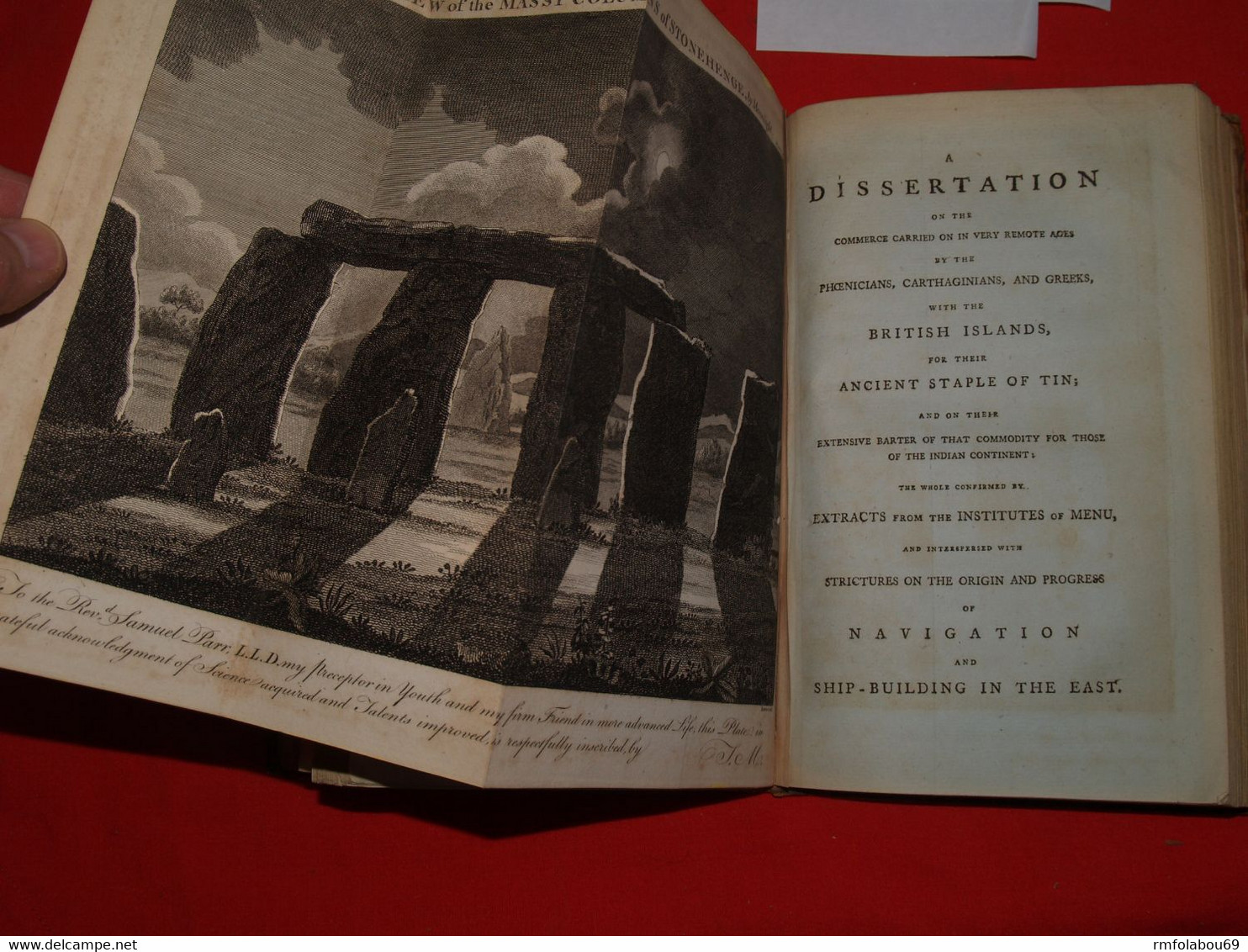 THOMAS MAURICE:INDIAN ANTIQUITIES*HINDOSTAN*7 tomes de 1792 à 1796*complet