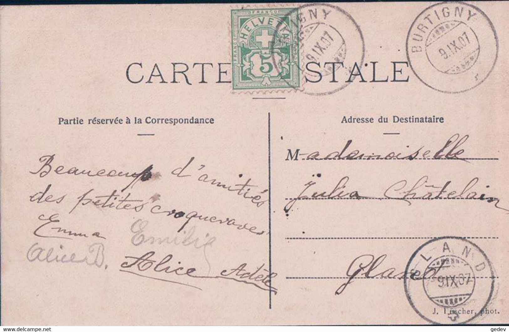 Burtigny VD, La Cure Et L'Eglise (9.9.1907) - Burtigny