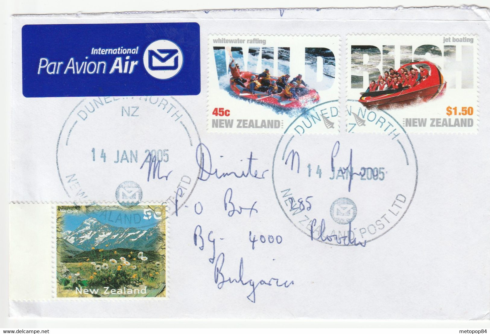 New Zealand 2005 Cover To Bulgaria - Briefe U. Dokumente