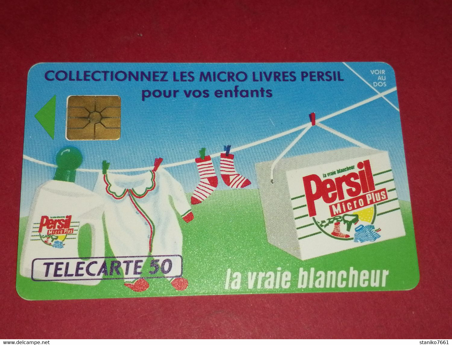 TELECARTE 50 UNITES PUBLICITAIRE MICRO LIVRES PERSIL 11 / 1992 1 300 000 EX - 1992