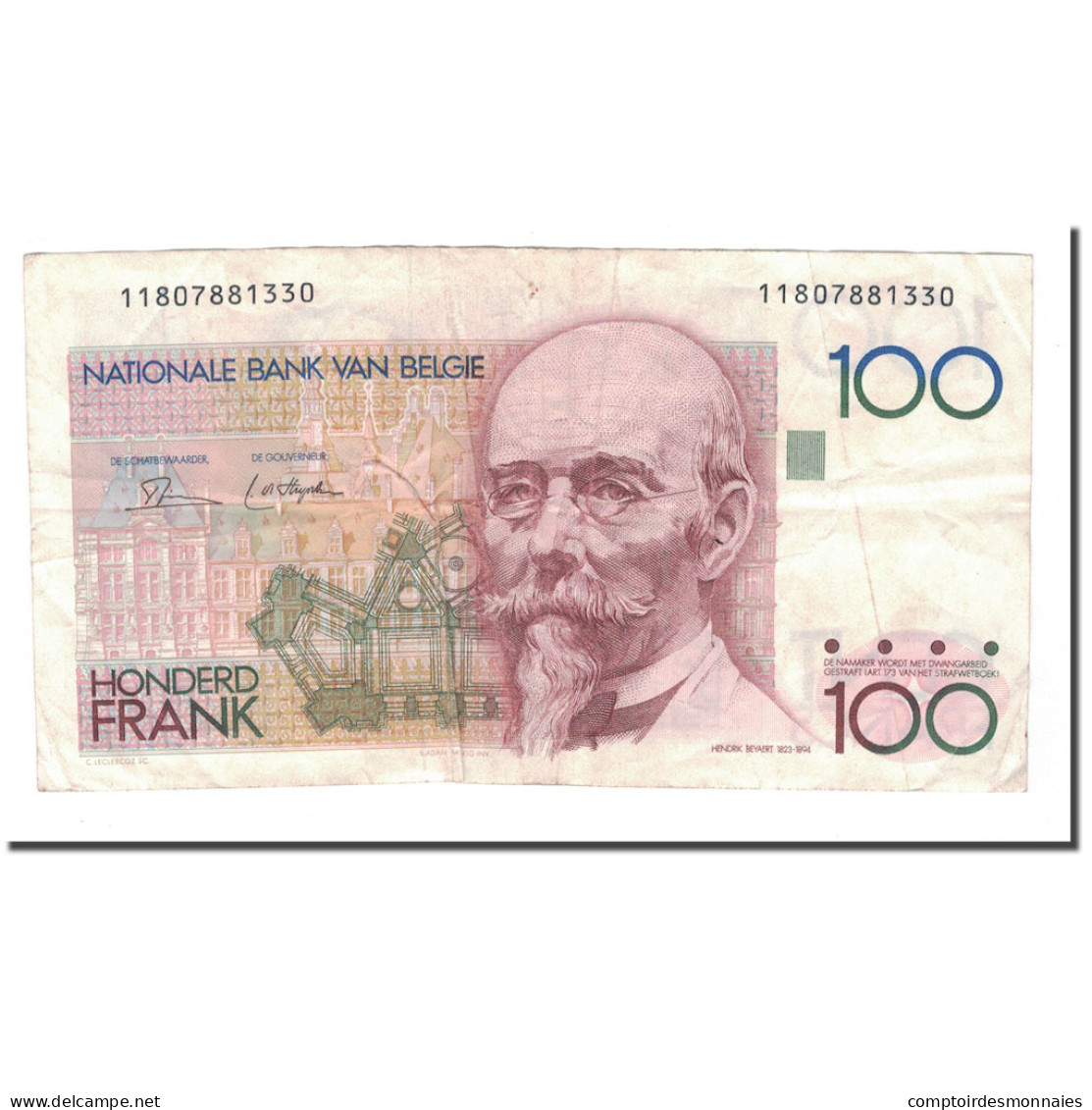 Billet, Belgique, 100 Francs, Undated (1982-94), KM:142a, TB+ - Autres & Non Classés