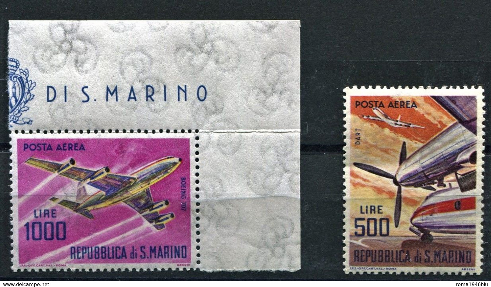 SAN MARINO 1964/65 POSTA AEREA AEREI MODERNI ** MNH - Posta Aerea