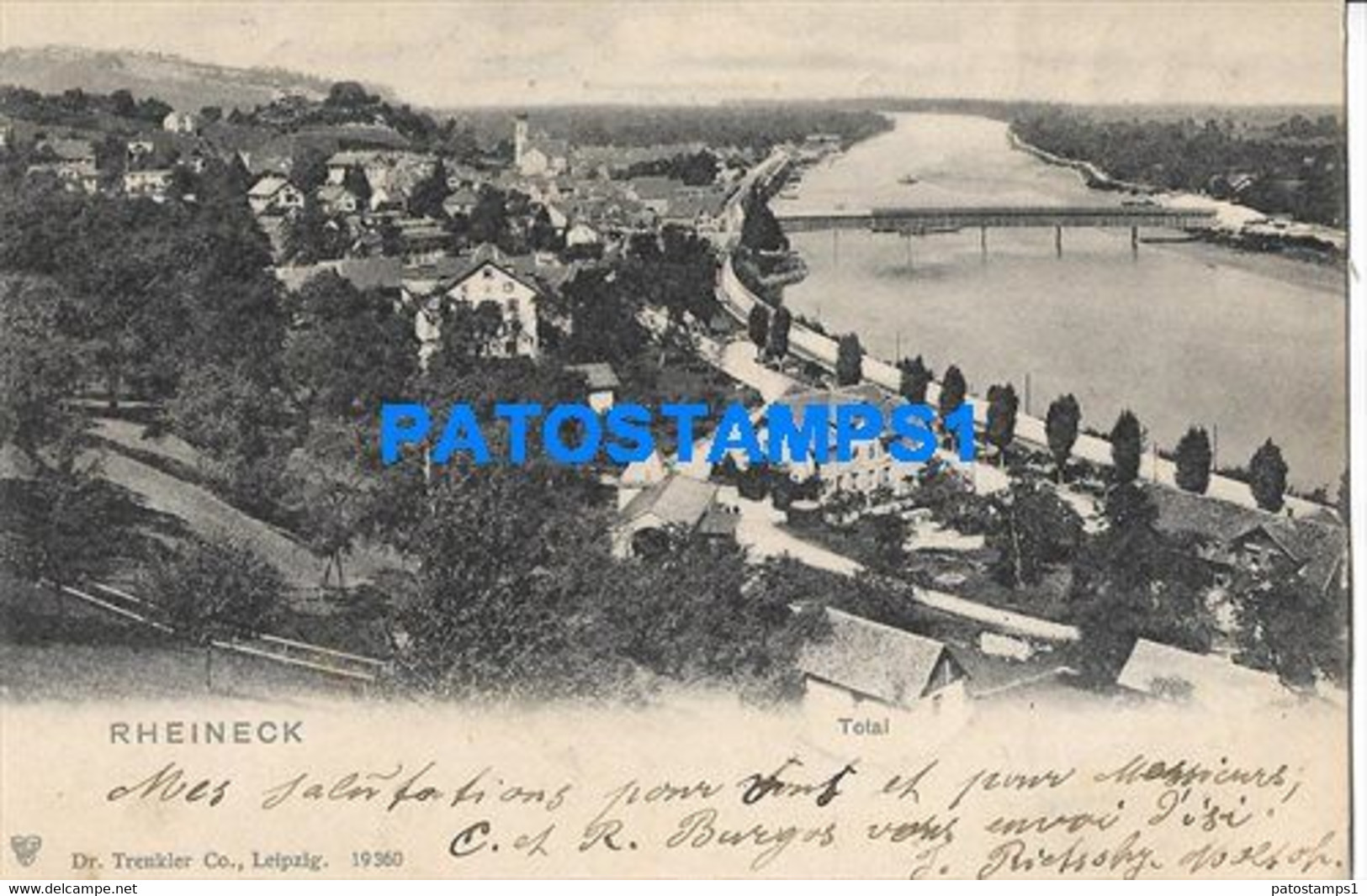 163345 SWITZERLAND RHEINECK VIEW GENERAL POSTAL POSTCARD - Rheineck