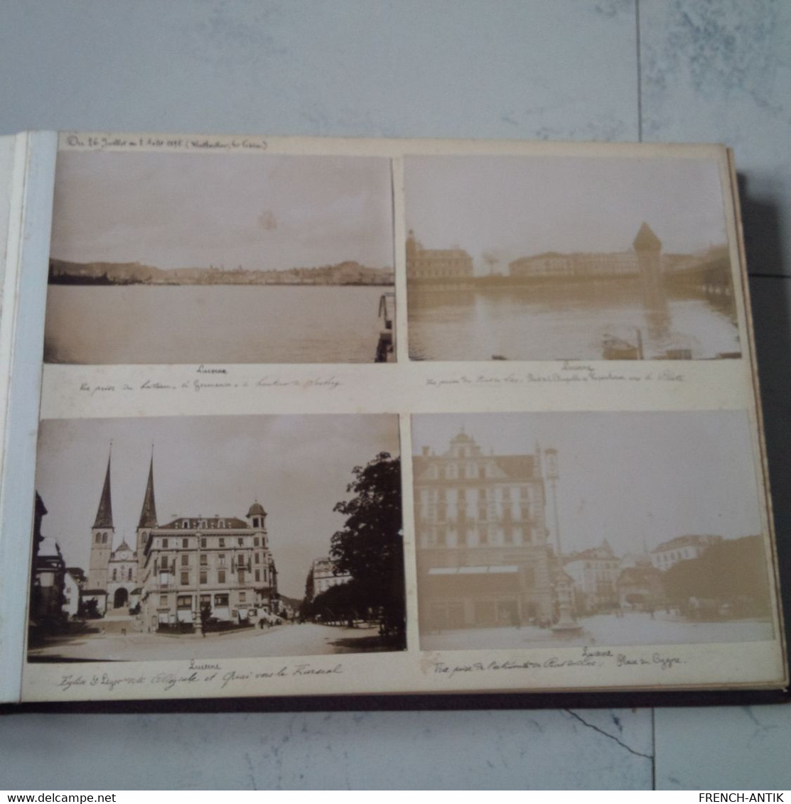 ALBUM PHOTO DE FAMILLE SUISSE LUZERNE BALE OBERHAUPT LE PILATE LAC NEUCHATEL BERNE ETC - Albums & Collections