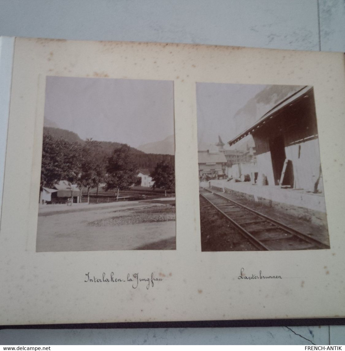 ALBUM PHOTO DE FAMILLE SUISSE LUZERNE BALE OBERHAUPT LE PILATE LAC NEUCHATEL BERNE ETC