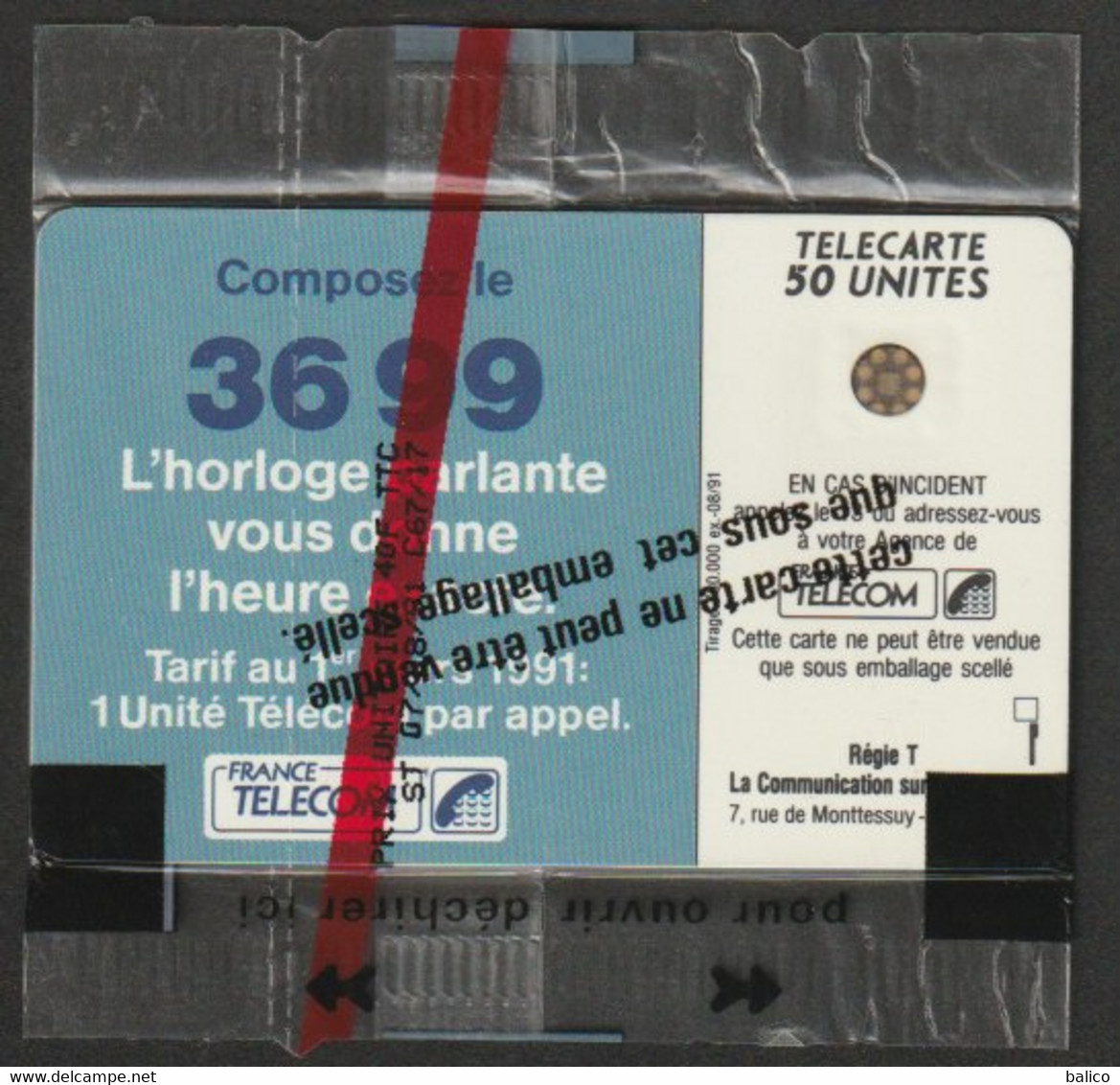 1991 - Horloge Parlante - 50 unités SC42 - Neuve sous Blister - Réf, F175 -  Côte 12 € / argus 1999