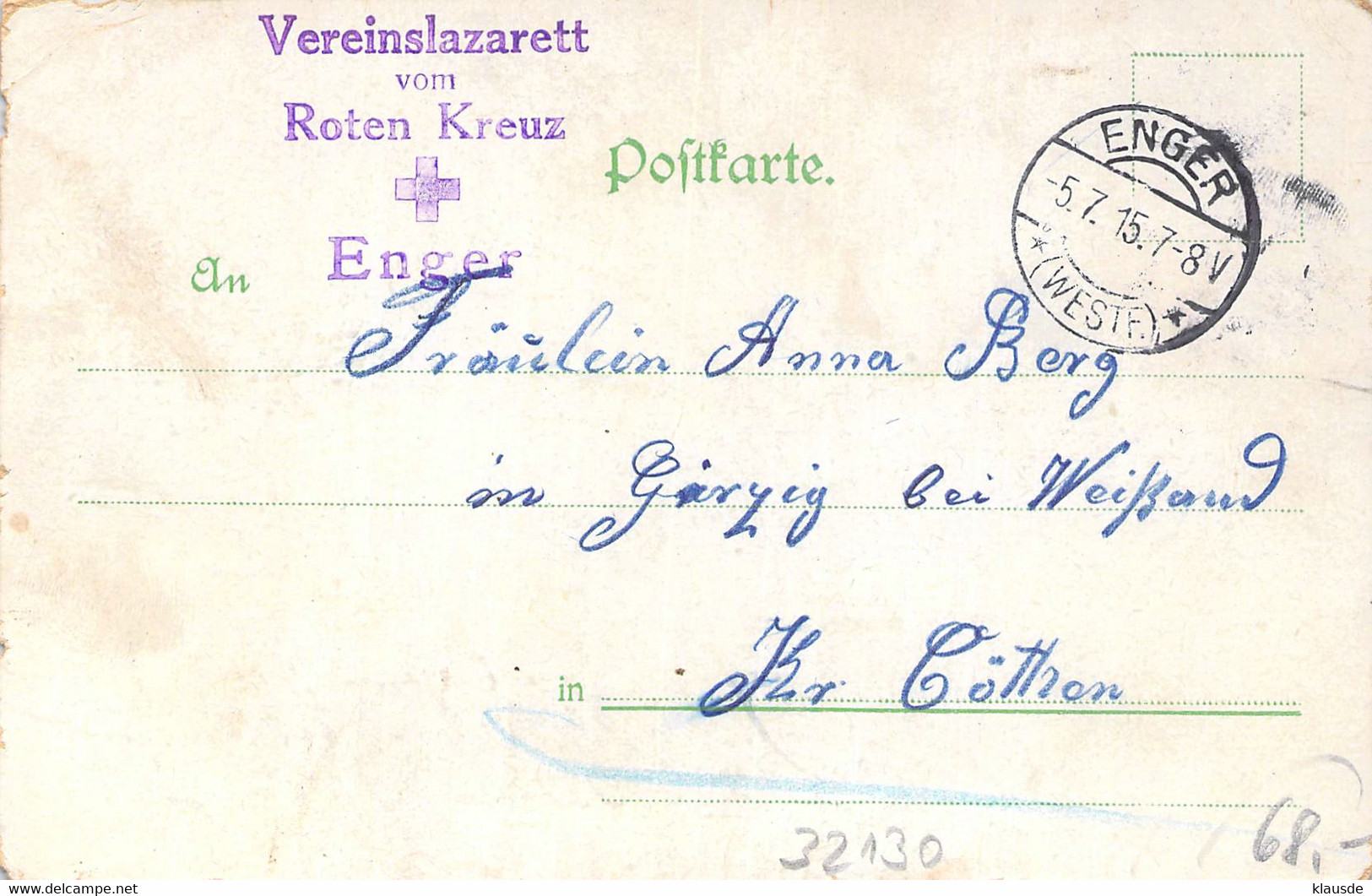 Enger I. W. Mehrbild Feldpost 1915 - Enger
