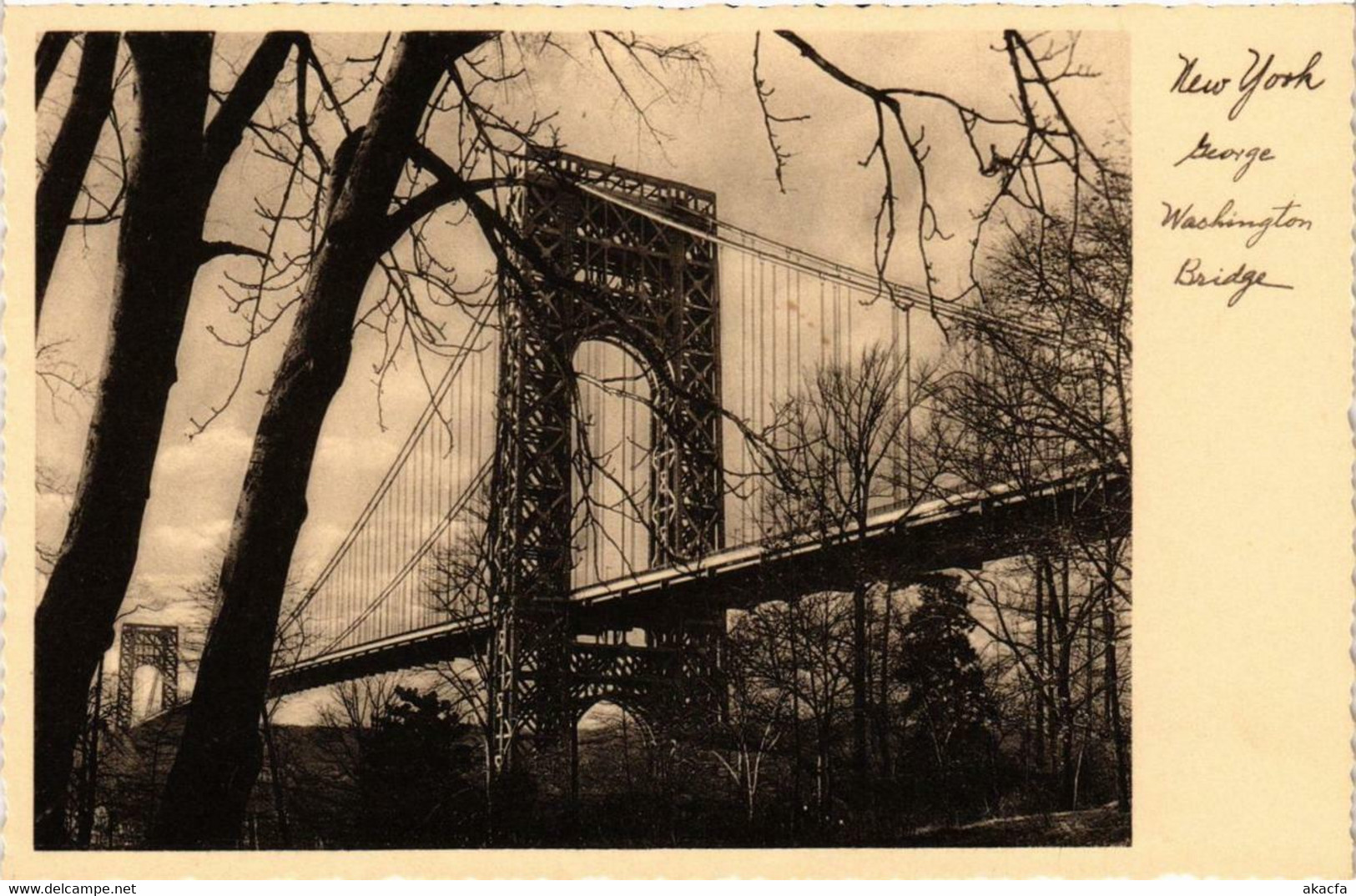 CPA AK George Washington Bridge NEW YORK CITY USA (790330) - Puentes Y Túneles