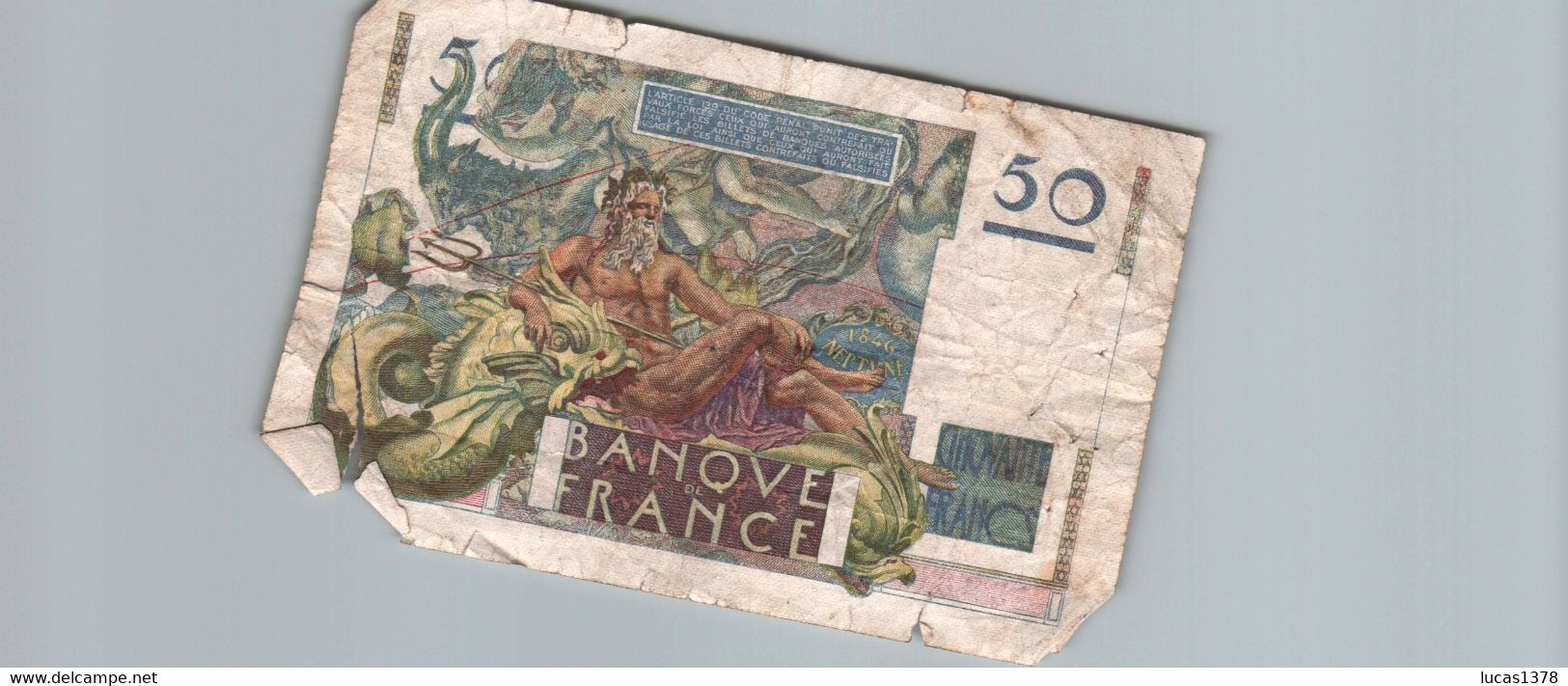 France, 50 Francs, Le Verrier, 12/06/1947 - 50 F 1946-1951 ''Le Verrier''