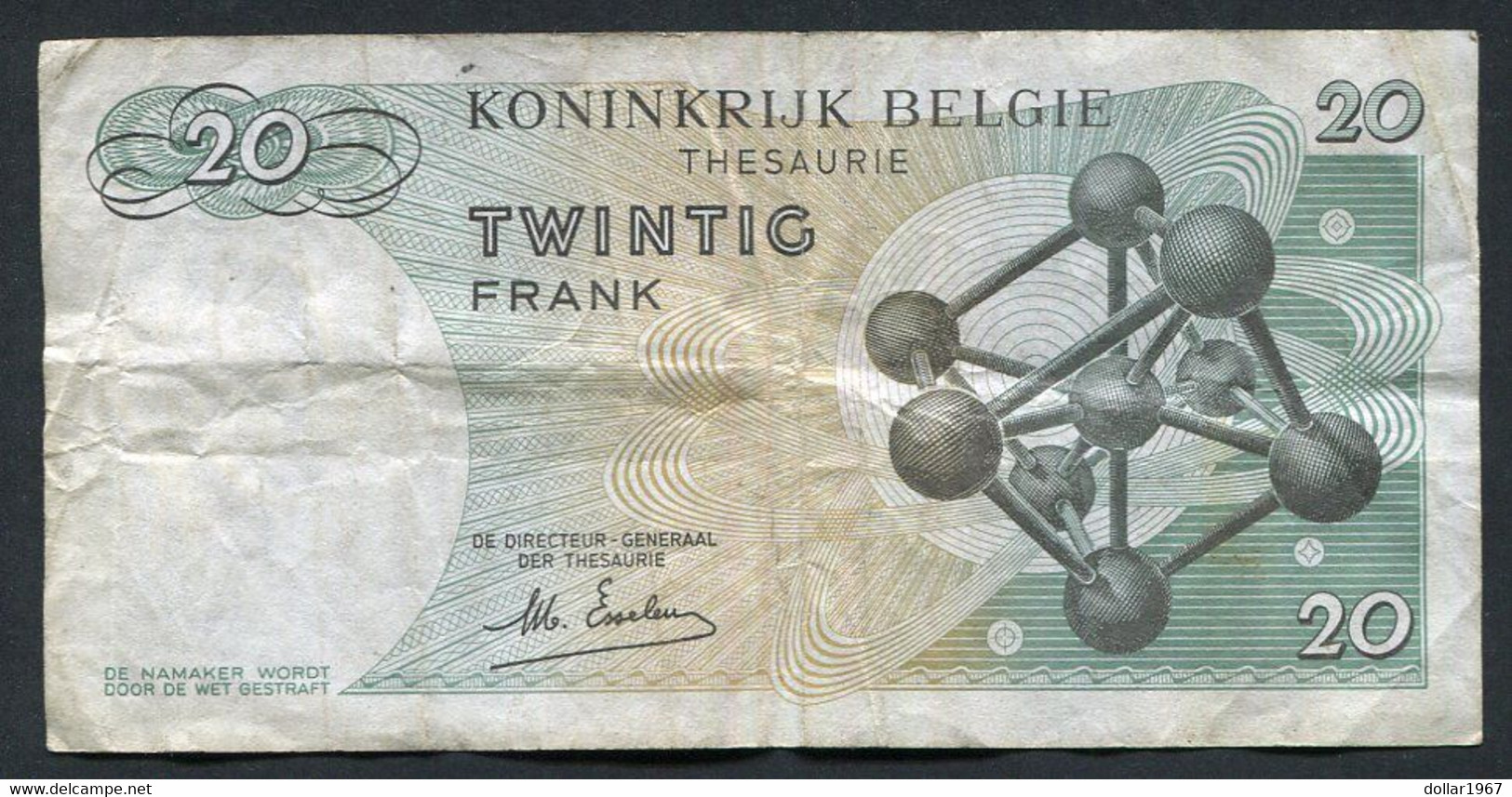 België Belgique Belgium 15 06 1964 -  20 Francs Atomium Baudouin.  3 K 6650947 - 20 Franchi