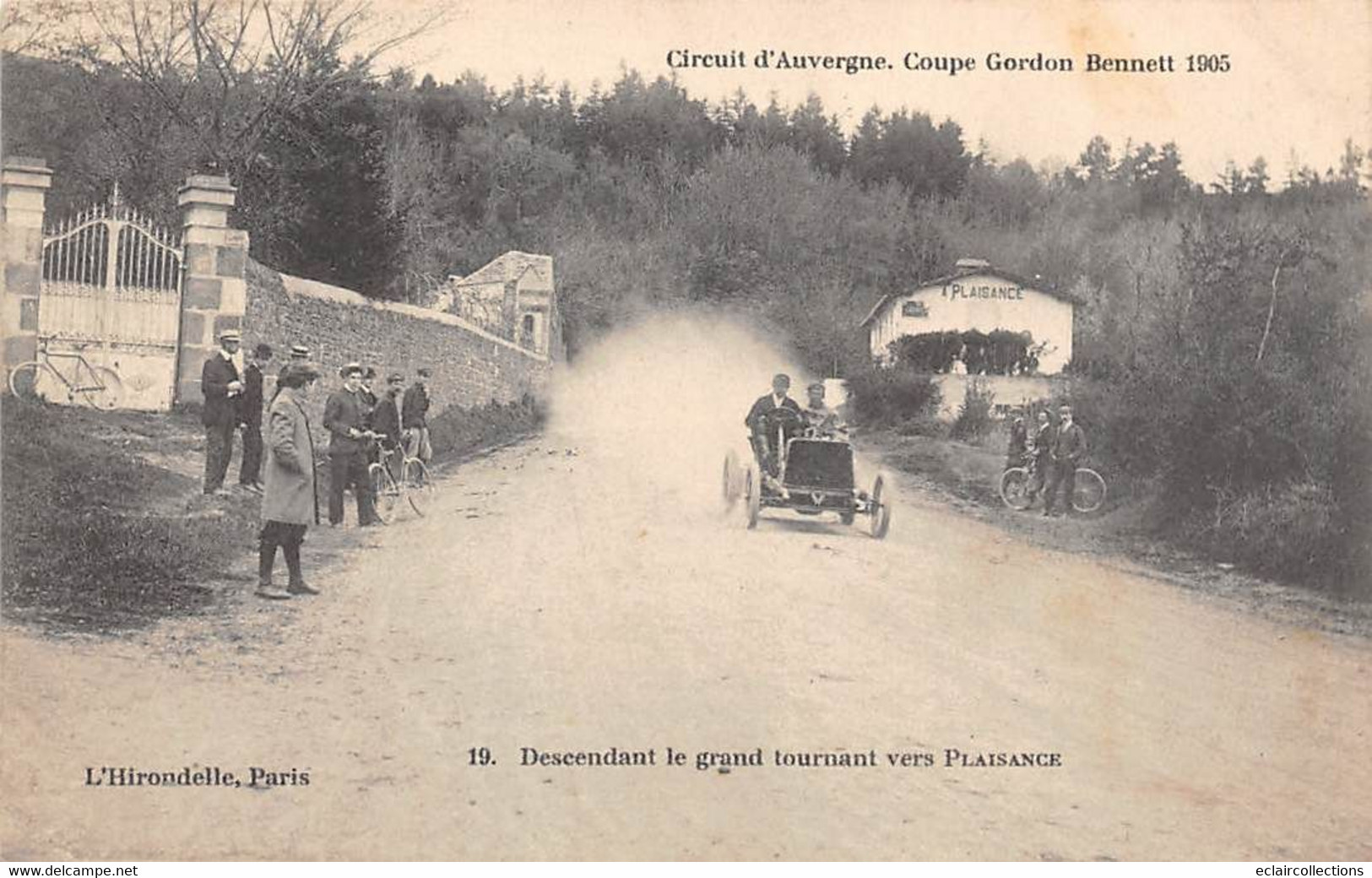 Coupe Gordon-Bennett  1905      63     Circuit D'Auvergne   Grand Tournant Vers Plaisance   Hirondelle 19  (voir Scan) - Autres & Non Classés