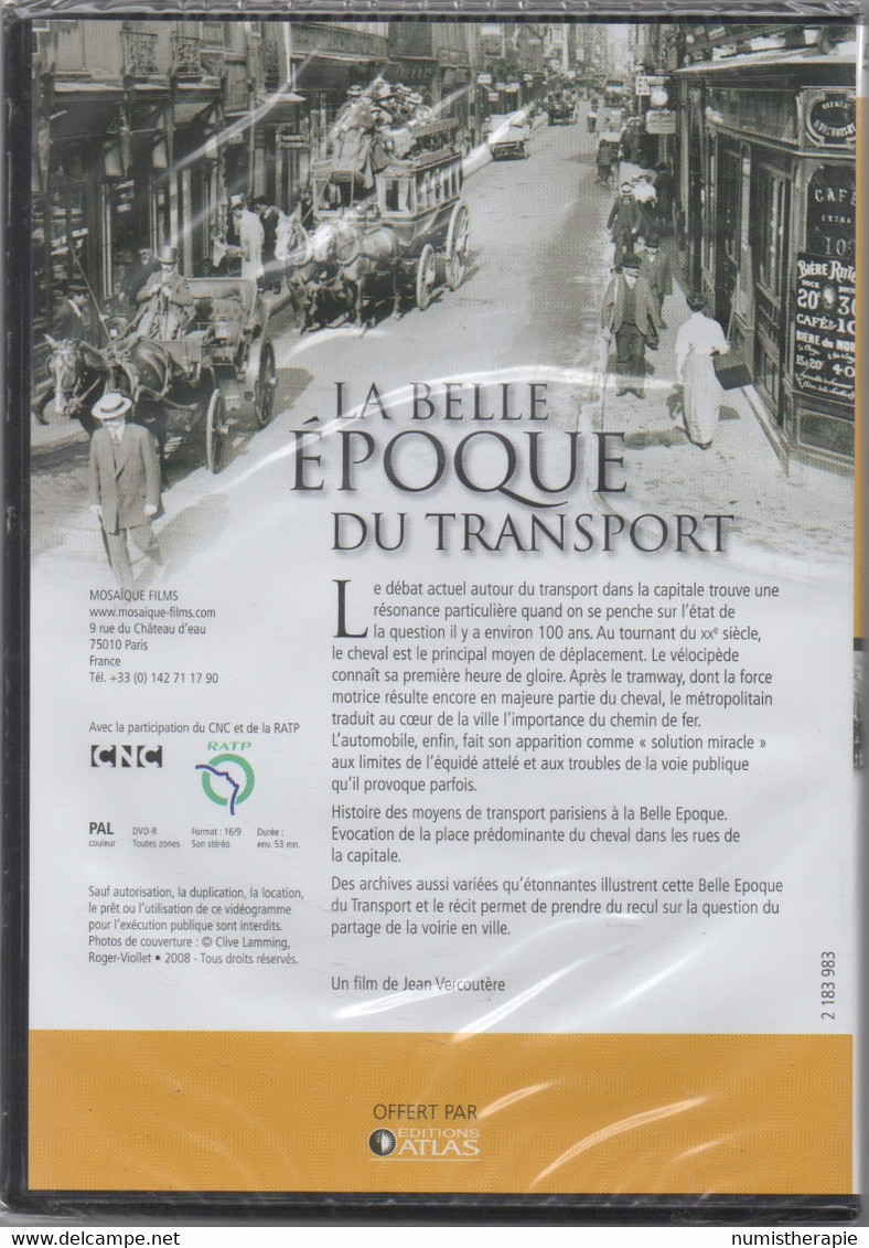 La Belle Époque Du Transport : DVD Par Éditions Atlas / RATP (Sous Emballage Non-Ouvert) - Dokumentarfilme