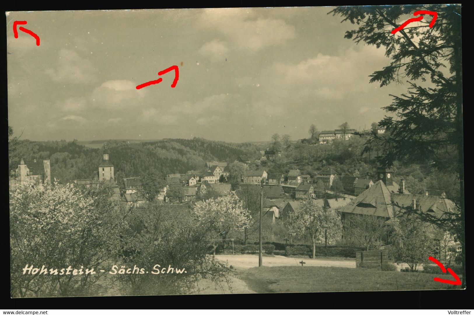 DDR Kleinformat AK Um 1956 Ortspartie Hohnstein Sächsische Schweiz - Hohnstein (Saechs. Schweiz)