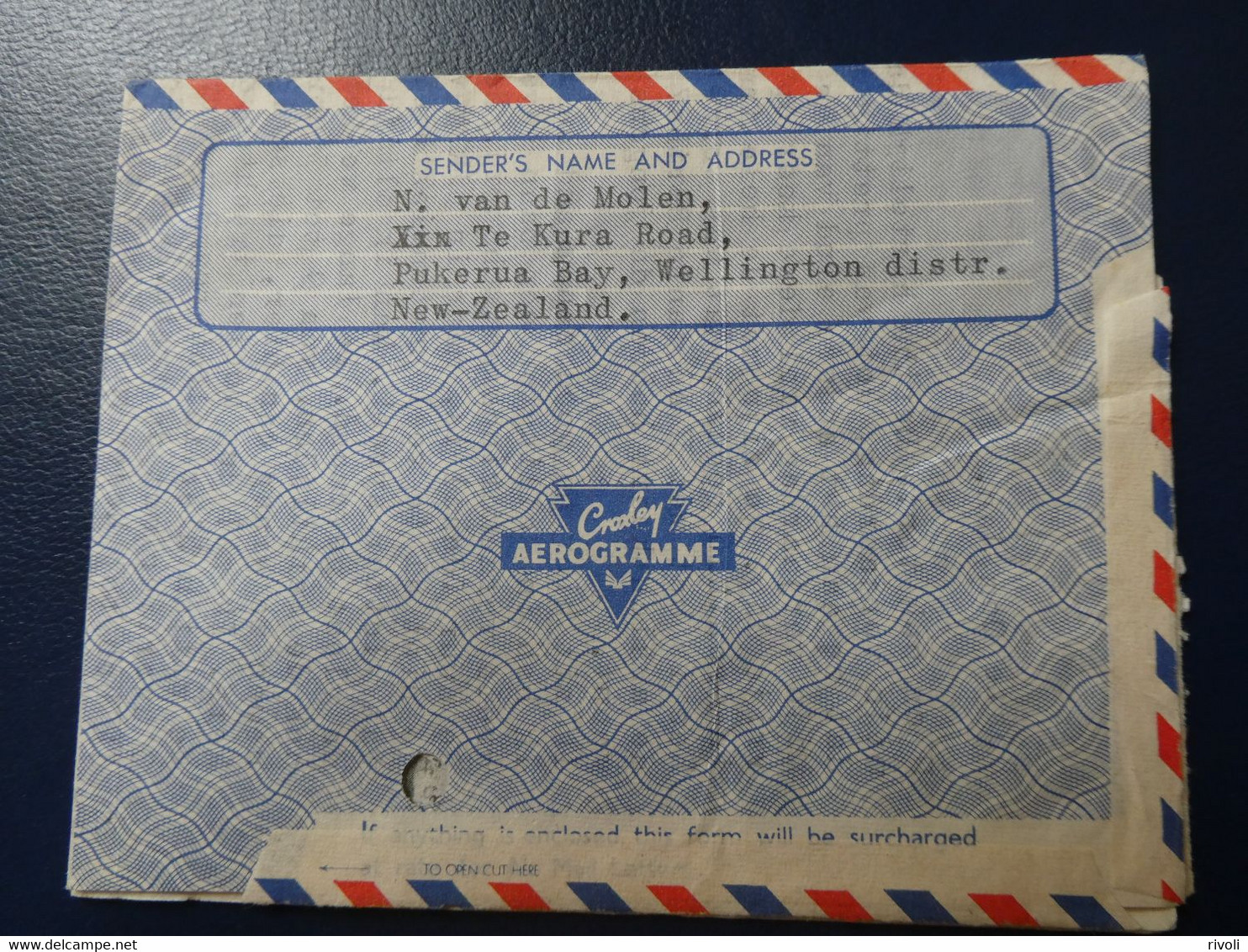 NEW ZEALAND 1958 - Air Letter , From PUKERA BAY To HOLLAND - Storia Postale