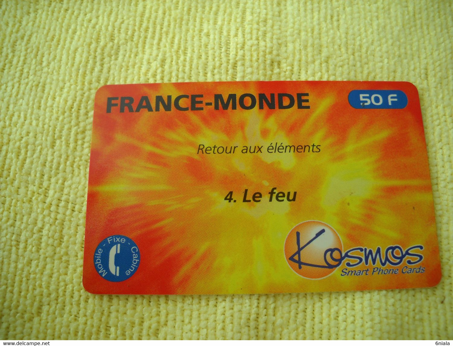 7285 Télécarte Collection France Monde 50 F Kosmos N° 2 Feu Carte Prépayée Téléphone  ( Recto Verso)  Carte Téléphonique - Altri & Non Classificati