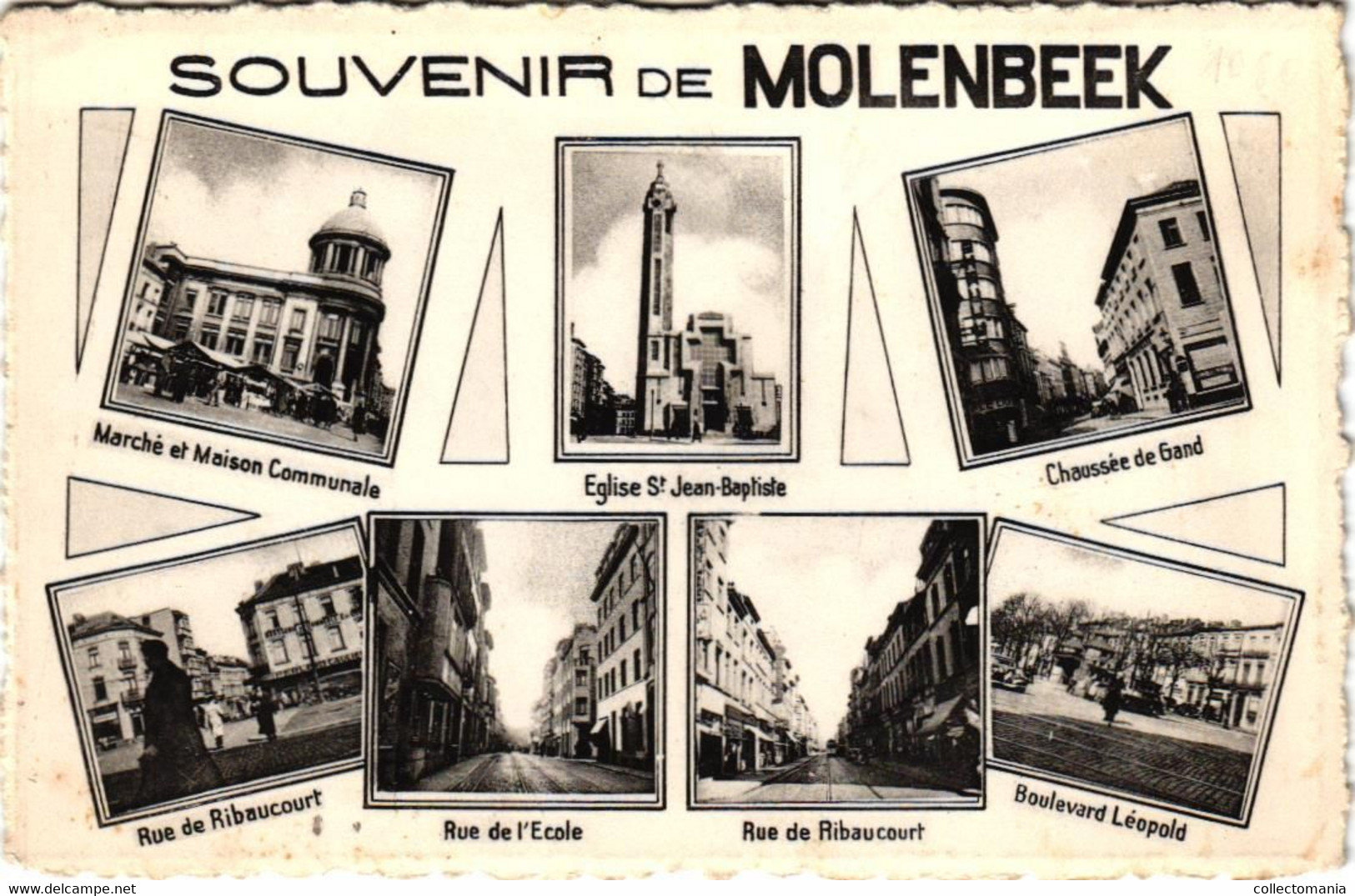 3 CP Souvenir De Molenbeek Rue De Ribaucourt Hospice Des Vieillards Place De La Duchesse Godshuis - Molenbeek-St-Jean - St-Jans-Molenbeek