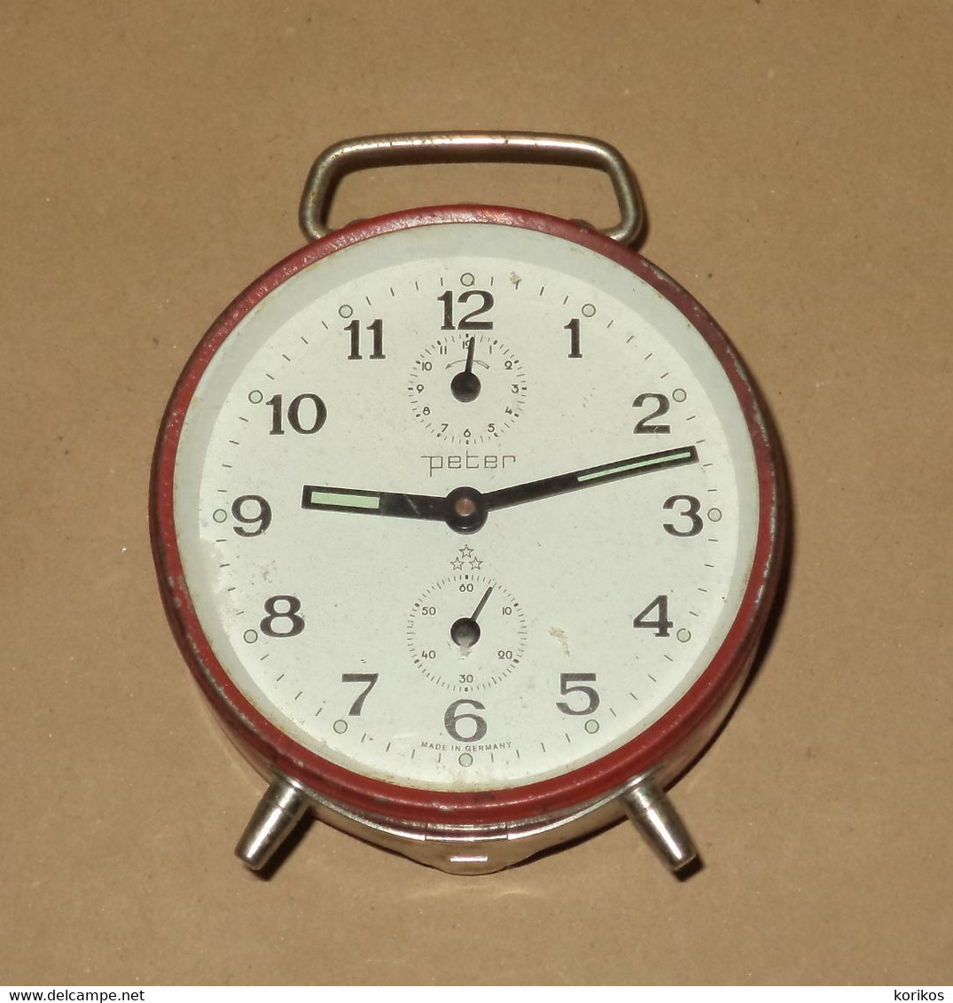 PETER WIND UP ALARM CLOCK – RETRO – GERMANY - USED - Wecker