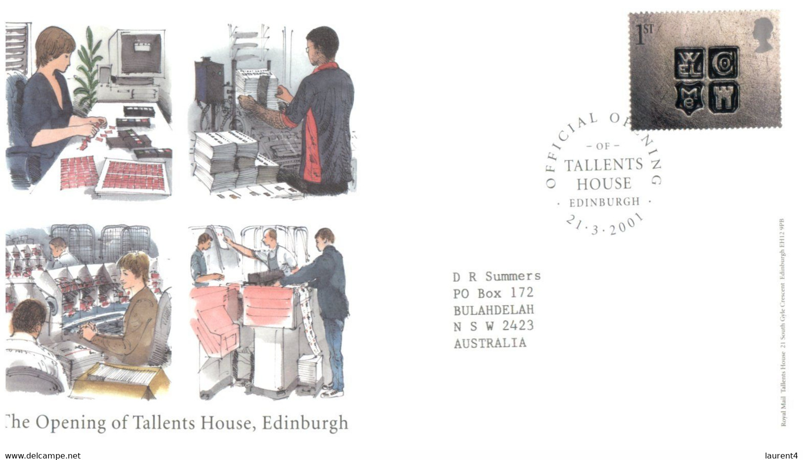 (SS 12) UK  FDC - Opening Of Tallents House In Edinburgh (2001) - 2001-2010 Decimal Issues