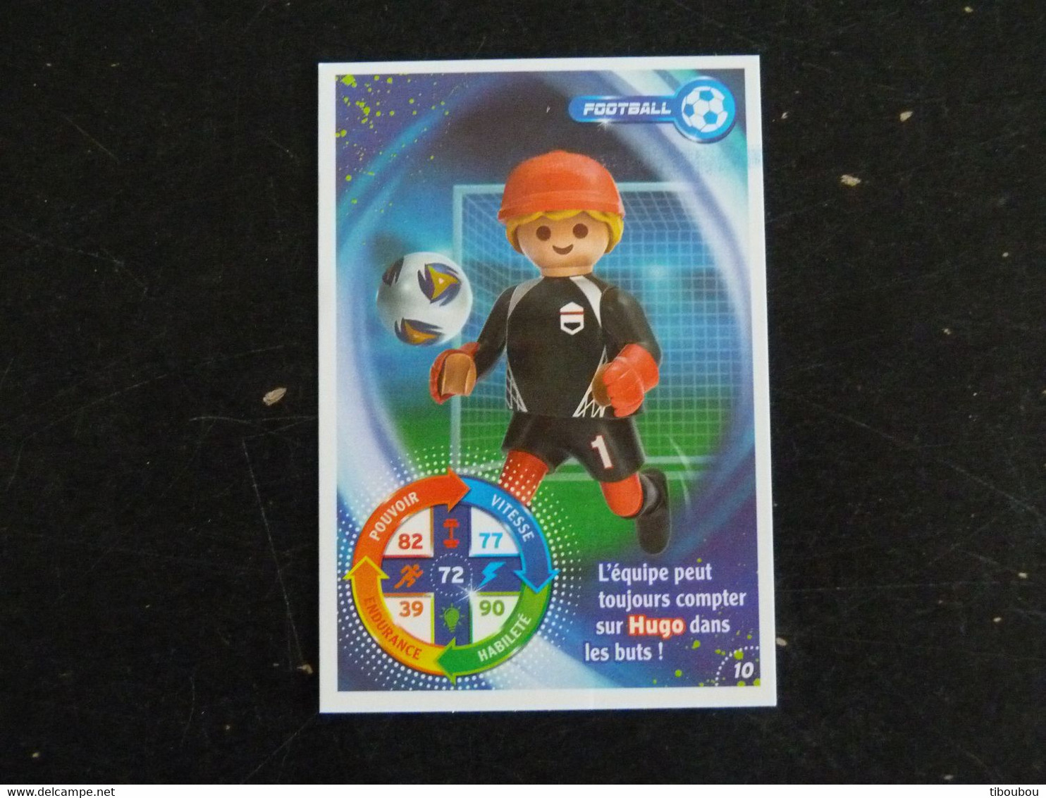 CARTE CARREFOUR PLAYMOBIL N° 10 - FOOTBALL GARDIEN DE BUT - Other & Unclassified