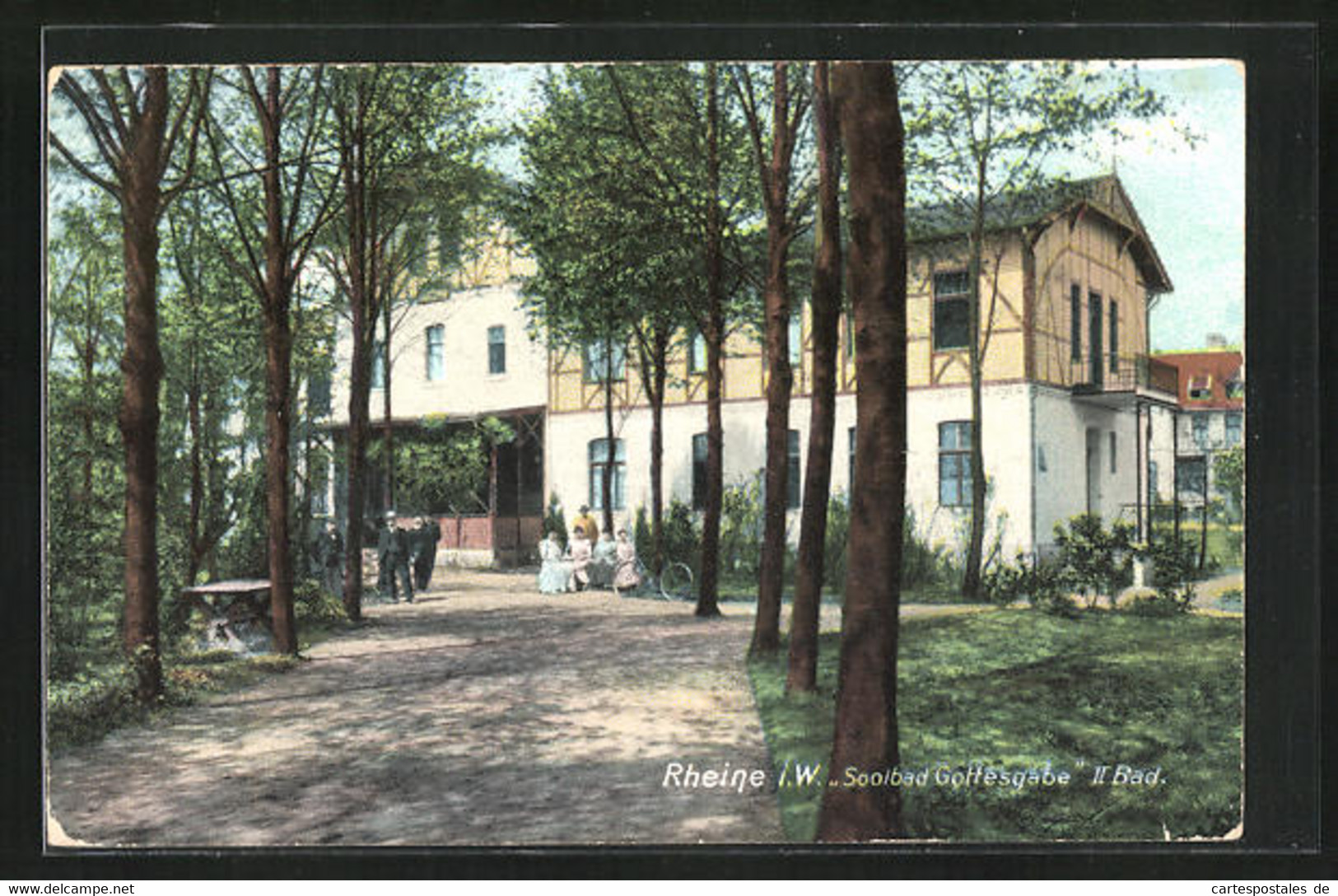 AK Rheine I. W., Kur-Hotel Gottesgabe, II. Bad - Rheine