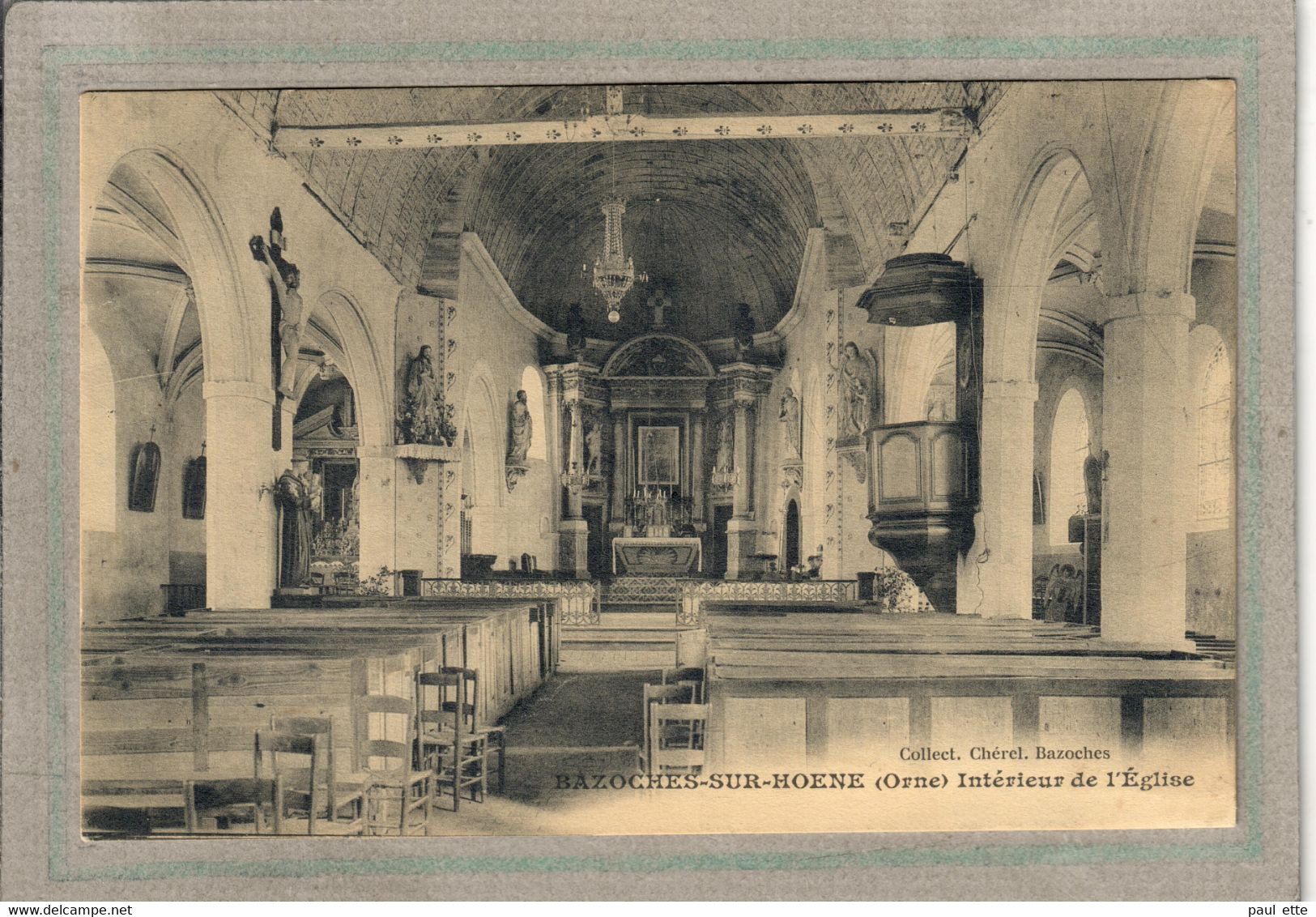 CPA - (61) BAZOCHES-sur-HOENE - Aspect De L'intérieur De L'Eglise Au Début Du Siècle - Bazoches Sur Hoene