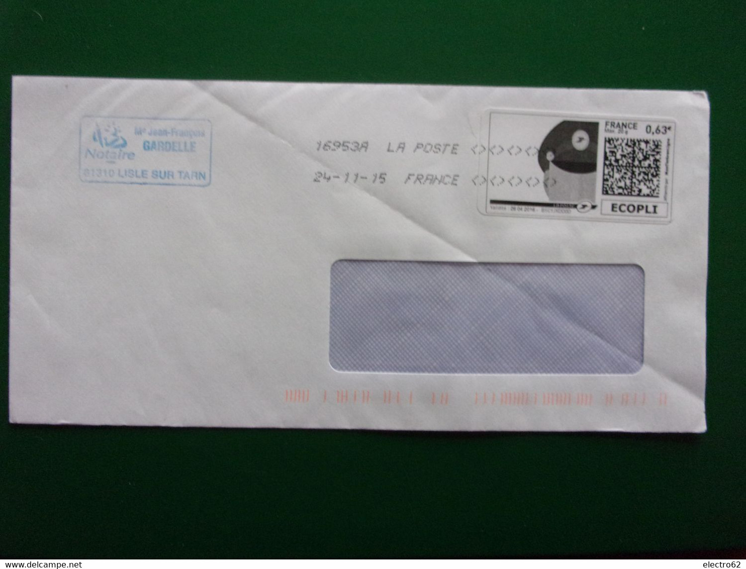 France Montimbrenligne Casquette Facteur La Poste 24 11 2015 - Storia Postale