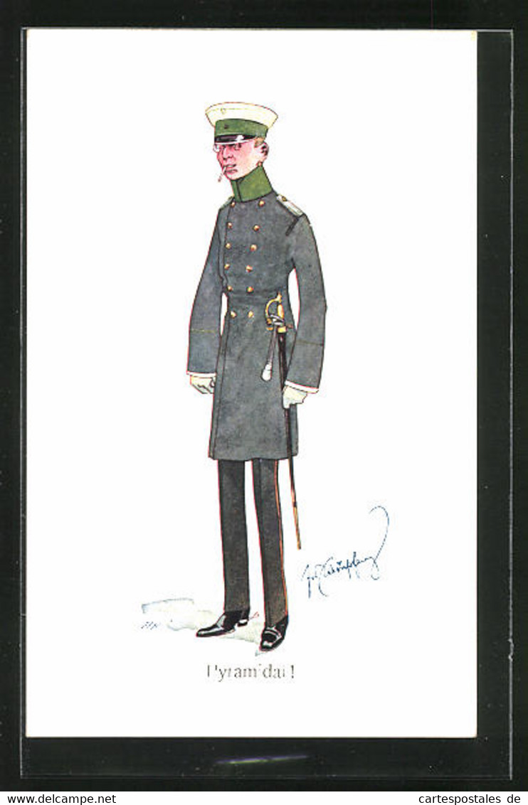 Künstler-AK Fritz Schönpflug: Soldat In Uniform - Schoenpflug, Fritz