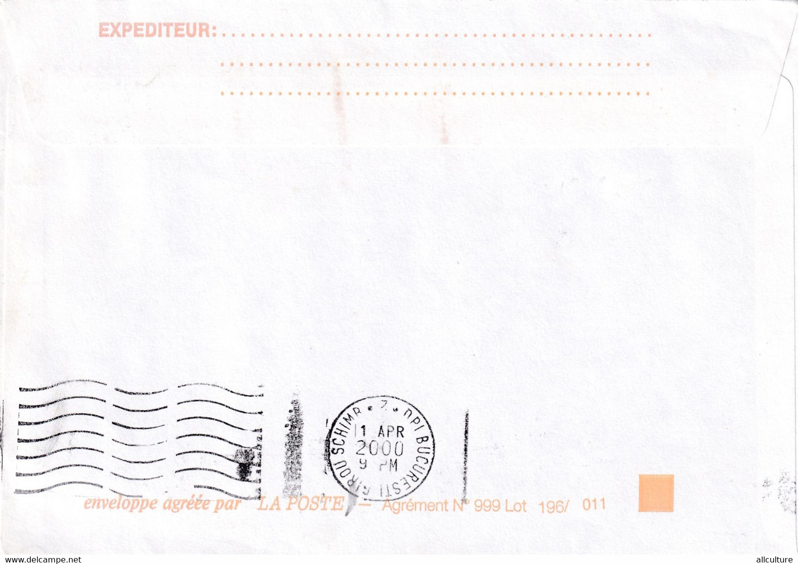 A9408- LETTER FROM REPUBLIK FRANCAISE 2000 PRIORITY USED STAMPS ON COVER SENT TO BUCHAREST ROMANIA - Briefe U. Dokumente