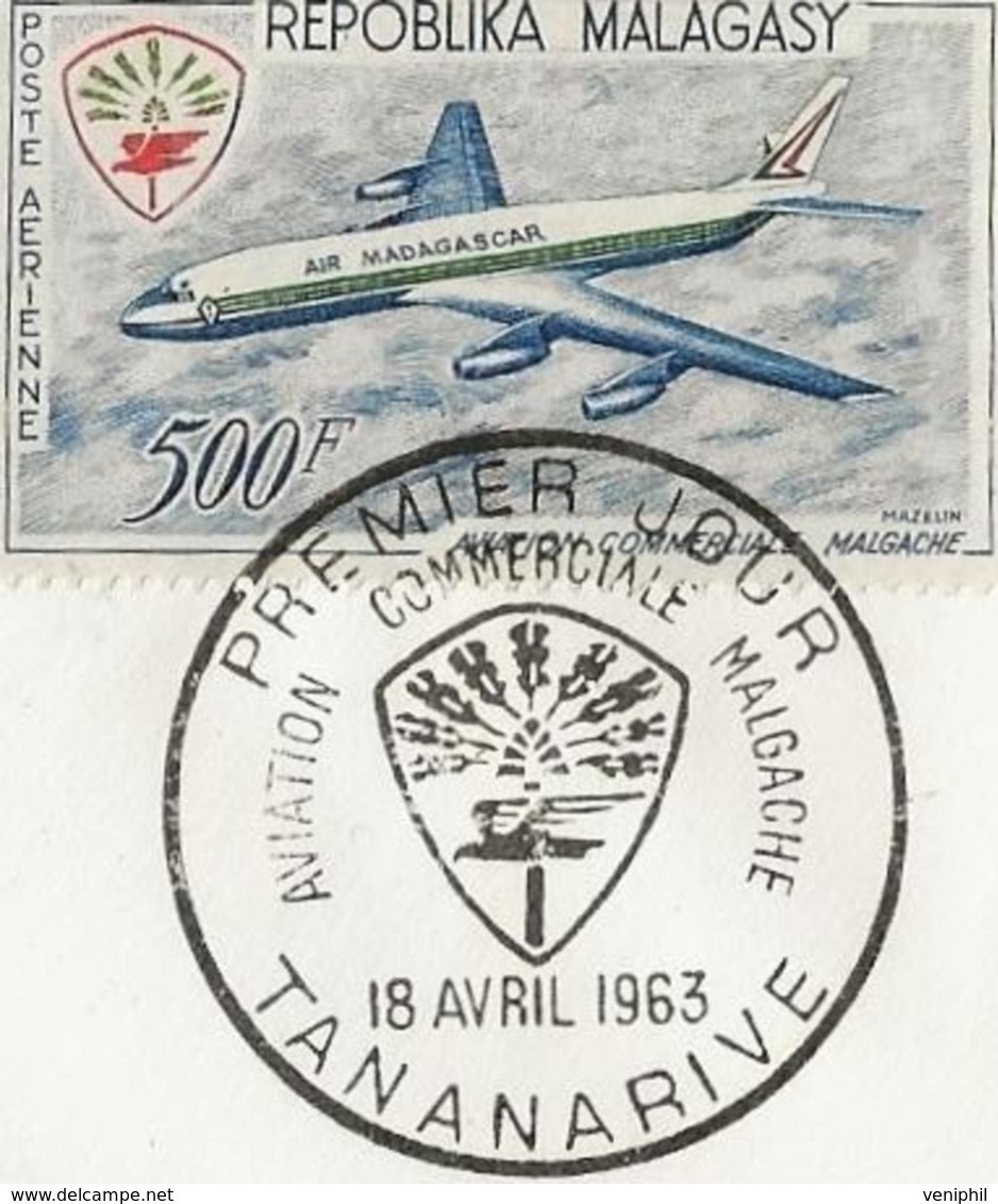 MADAGASCAR - TIMBRE POSTE AERIENNE N° 88 SUR FDC - ANNEE 1963 - - Madagascar (1960-...)