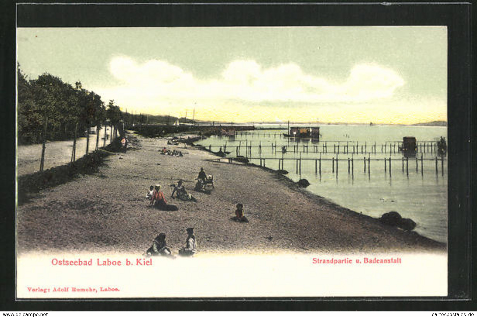 AK Laboe B. Kiel, Strandpartie Und Badeanstalt - Laboe