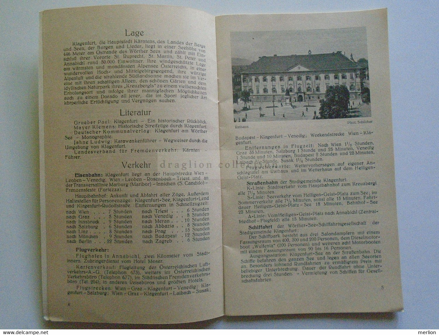 E0261  Tourism Brochure  KLAGENFURT Die Gartenstadt Am Wörthersee  -Kärnten -Österreich  Ca 1930's - Europa