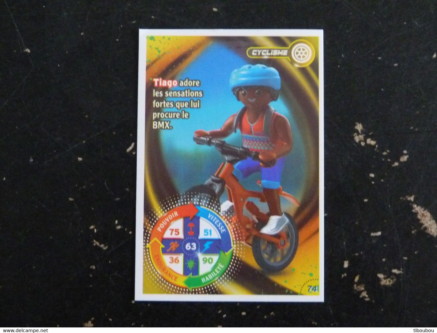 CARTE CARREFOUR PLAYMOBIL N° 74 - CYCLISME - Other & Unclassified