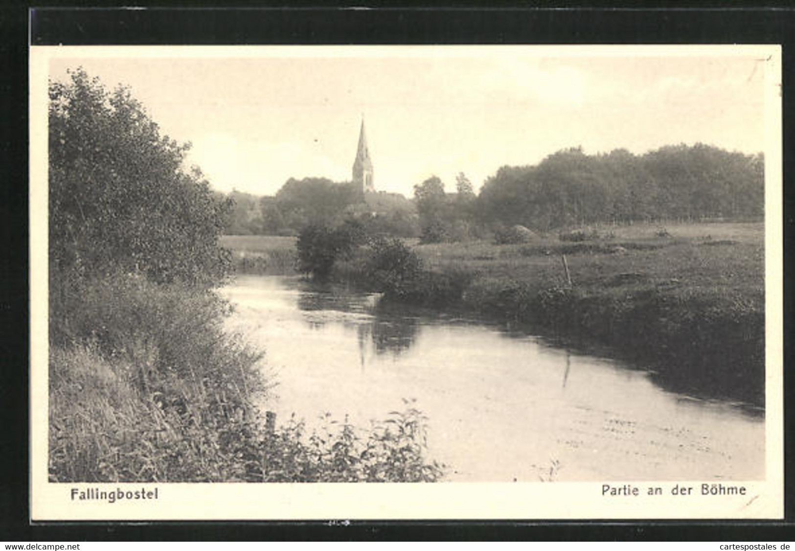 AK Fallingbostel, Die Kirche Vom Böhmeufer Aus Gesehen - Fallingbostel