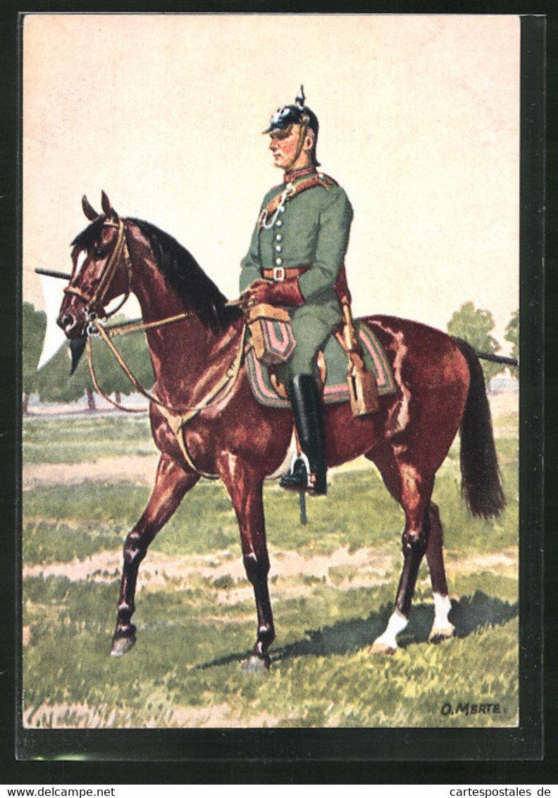 Künstler-AK O. Merte: 7. Jäger-Regiment Zu Pferde - Mertè, O.