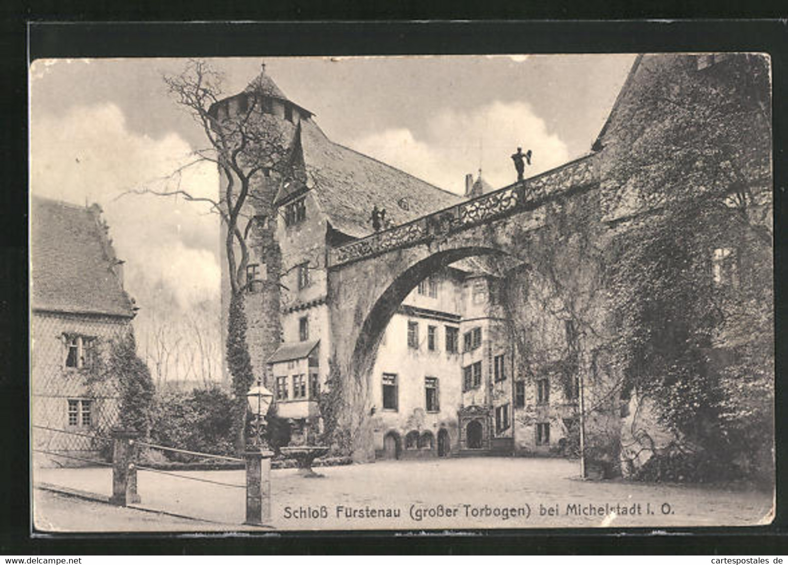 AK Michelstadt I. O., Schloss Fürstenau, Grosser Torbogen - Michelstadt