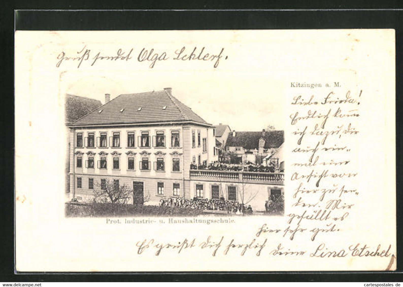 AK Kitzingen A. M., Prot. Industrie-u. Haushaltungsschule - Kitzingen