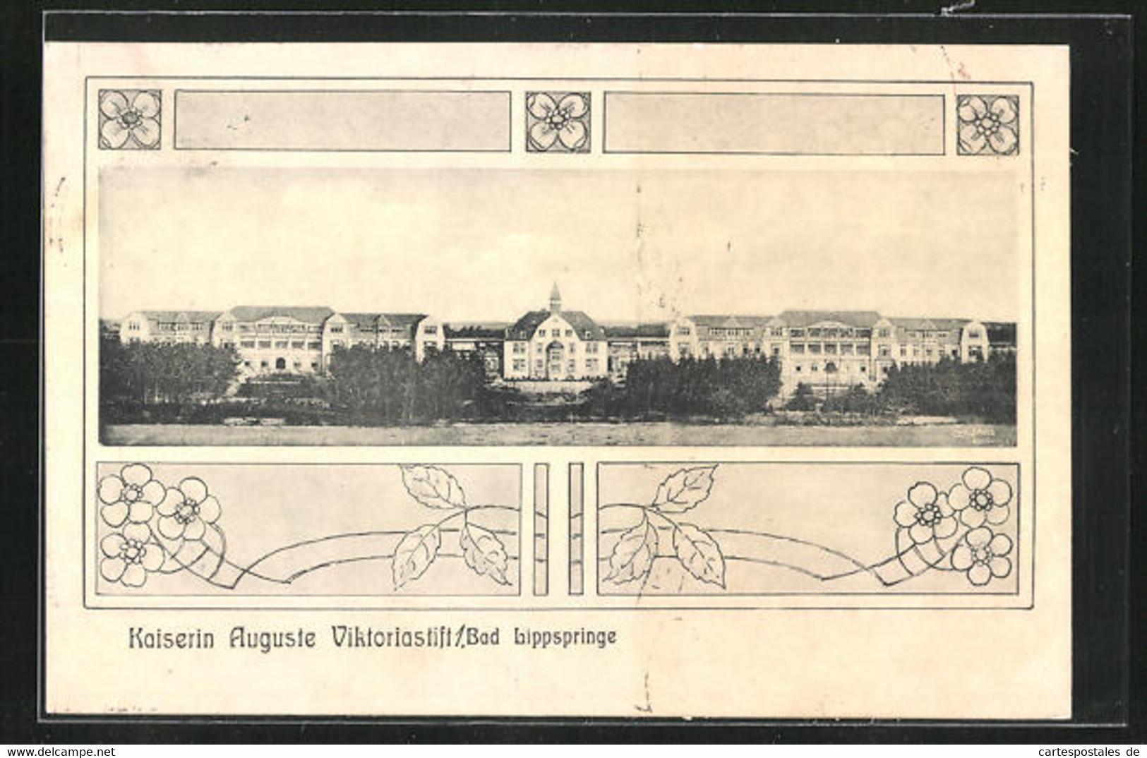 AK Bad Lippspringe, Kaiserin Auguste Viktoriastift Im Passepartoutrahmen - Bad Lippspringe