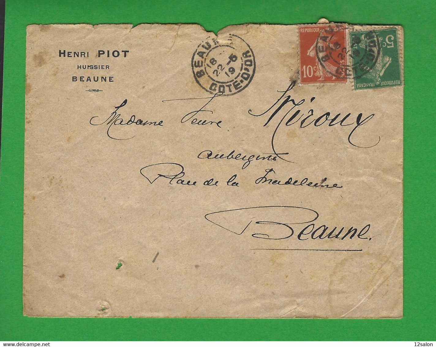 LETTRE COTES D'OR N° 138 137 Obl BEAUNE - 1877-1920: Periodo Semi Moderno