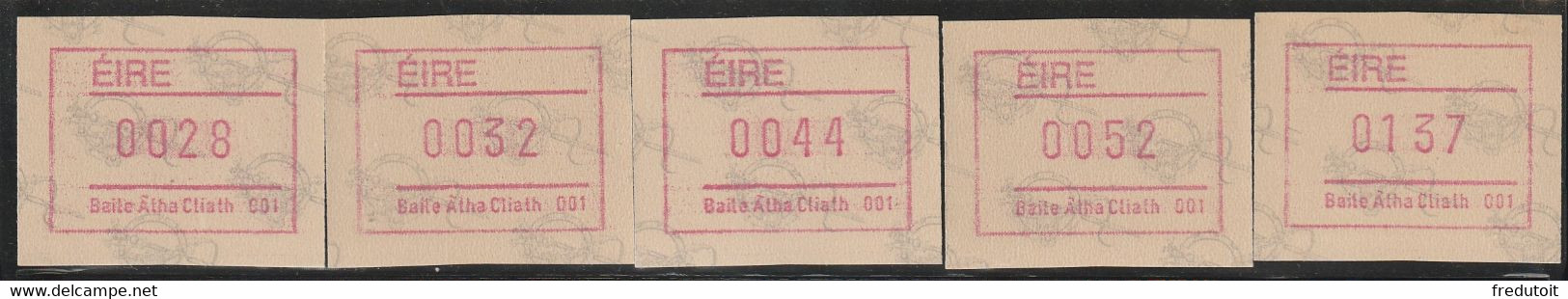 IRLANDE - Timbres Distributeurs / FRAMA  ATM - N°4** (1992) Baile Atha Cliath 001 - Frankeervignetten (Frama)