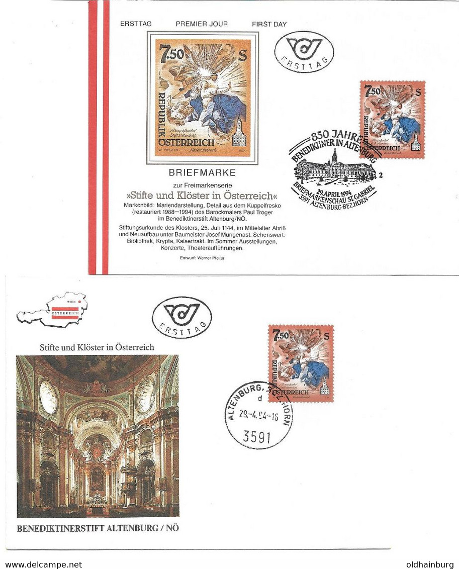 1480l: Heimatsammler Benediktinerstift 3591 Altenburg Belegsammlung Ex 1994, Sonderstempel Und Ortstagesstempel - Horn